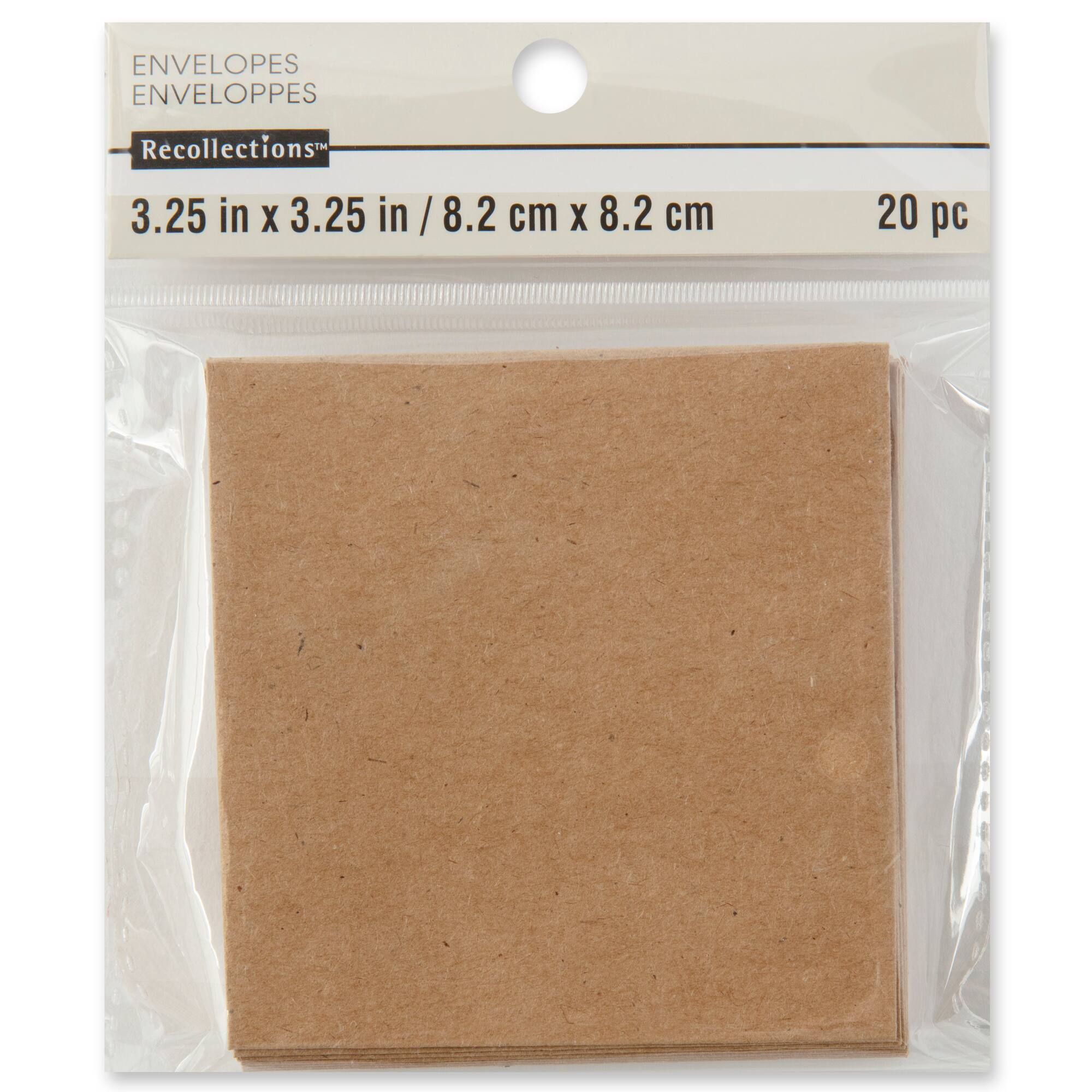 Kraft Blank Envelope by Recollections™, 3.25" x 3.25"
